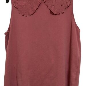 Women's Sleeveless Top with Scalloped Collar